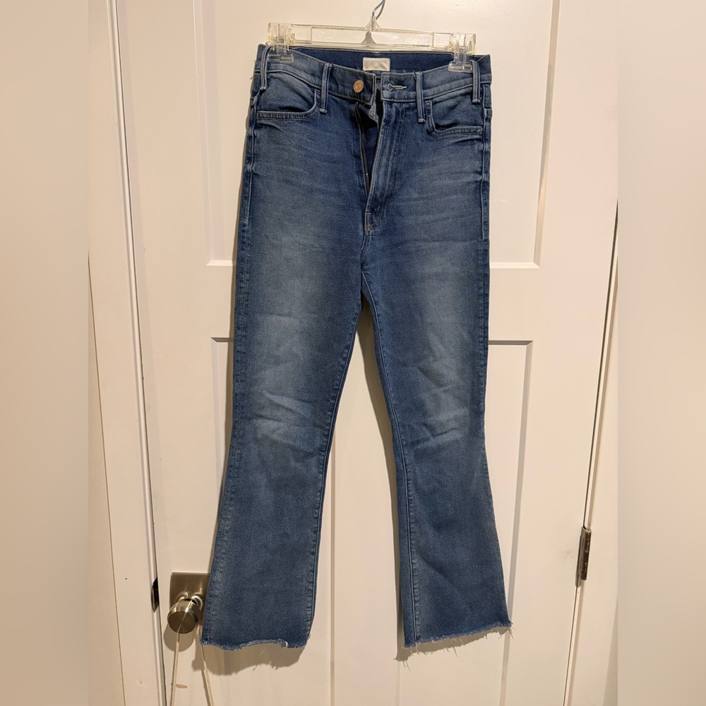 Mother hustler ankle fray jeans